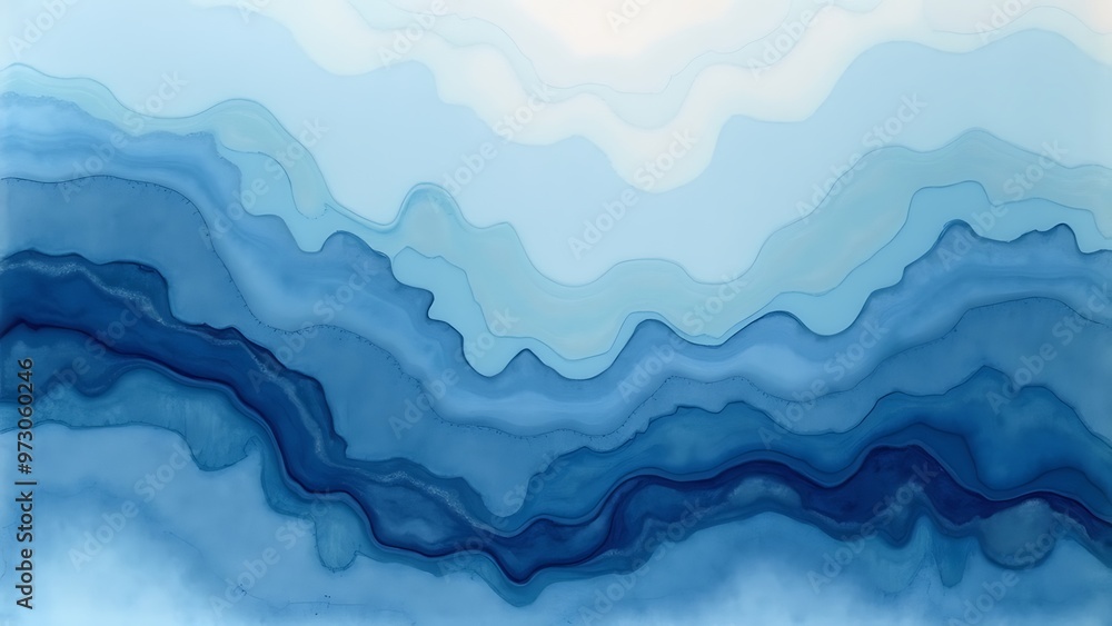 Fluid watercolor background in shades of blue, creating a serene and calming atmosphere. Ideal for use in artistic projects, backgrounds, or digital designs. Fluid watercolor background in shades of blue, creating a serene and calming atmosphere. Ideal for use in artistic projects, backgrounds, or digital designs.