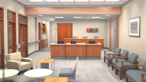 Modern Office Reception Area