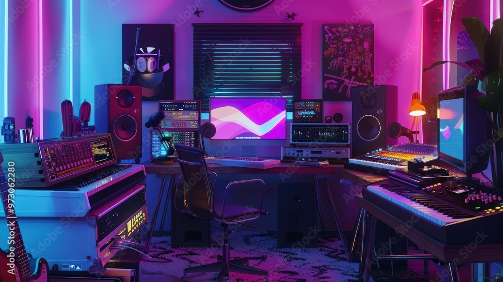 dj mixer in the club