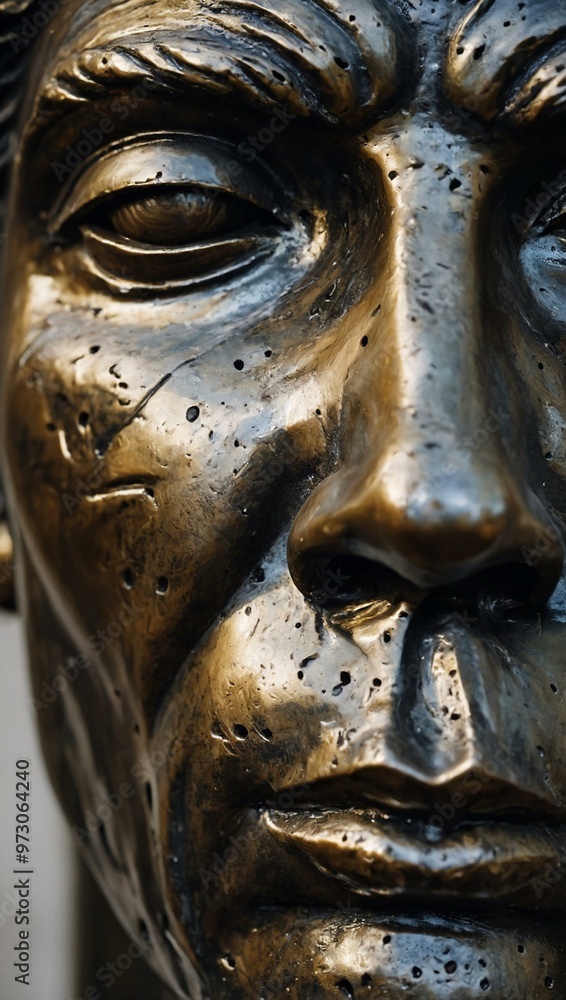 Detailed image of a statue’s face, ideal for editorial use. Detailed image of a statue’s face, ideal for editorial use.
