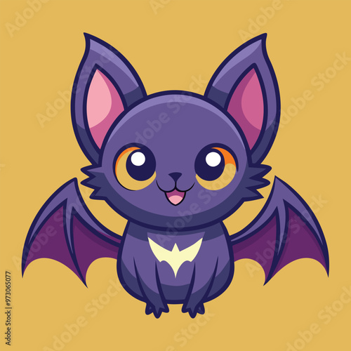 Print Adorable Cute Bat Clipart Vector Illustration for Creative and Fun Designs