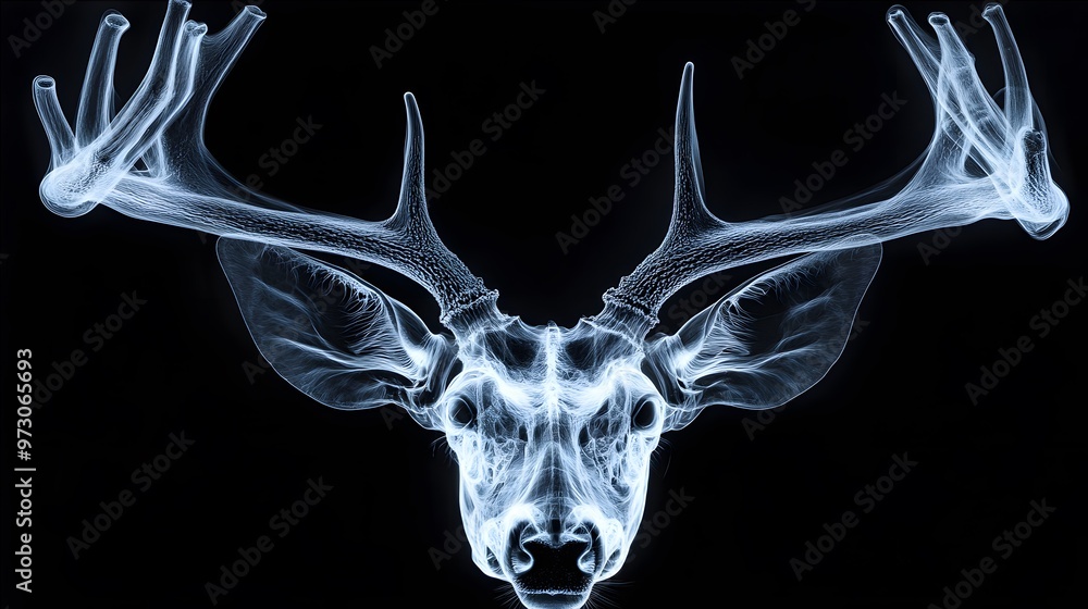 X-ray of a Deer Antlers: X-ray of a deer’s head, focusing on the antlers and skull structure, revealing the bone density and growth patterns.
X-ray of a Deer Antlers: X-ray of a deer’s head, focusing on the antlers and skull structure, revealing the bone density and growth patterns.