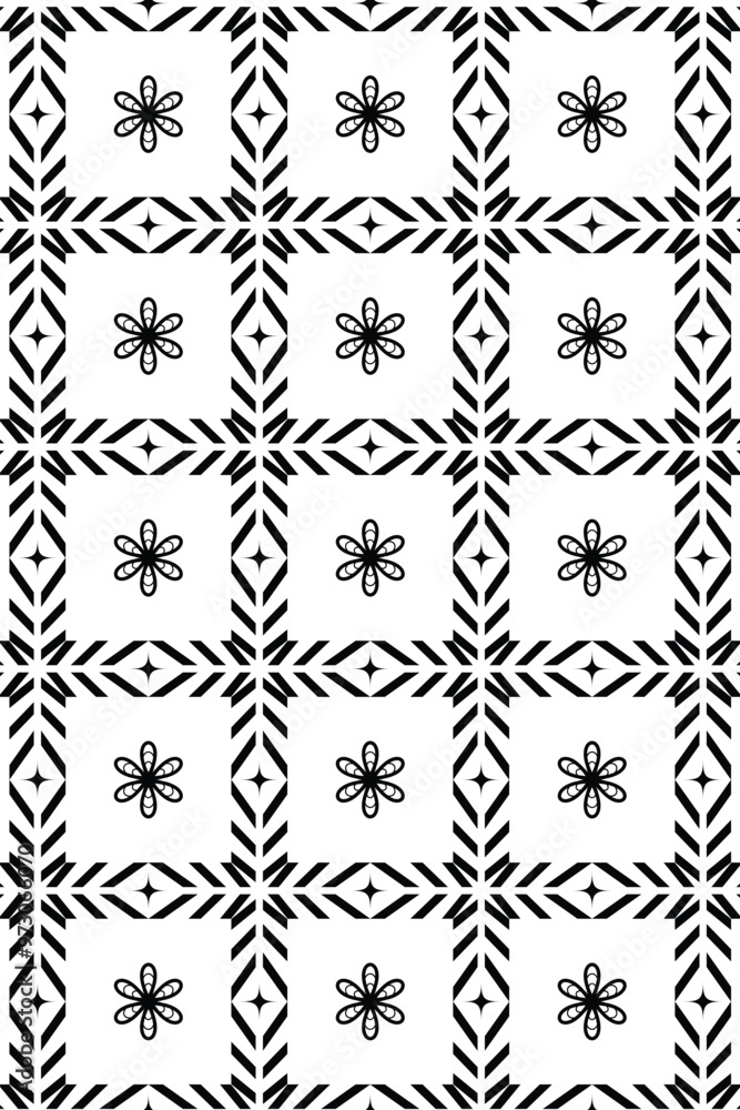 Ornate Geometric Floral Pattern - Seamless Design Ornate Geometric Floral Pattern - Seamless Design