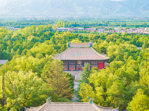 Aerial photography of Yongle Palace in Ruicheng County, Yuncheng, Shanxi photo