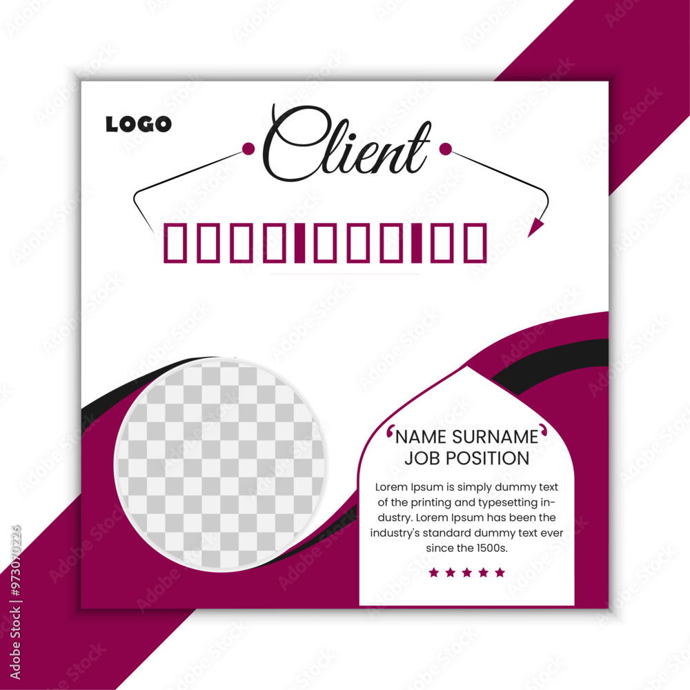 Clients feedback or testimonial web banner for social media post
Clients feedback or testimonial web banner for social media post