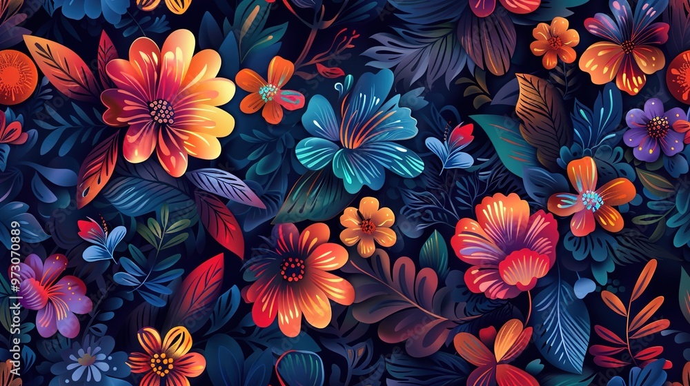 colourful flower pattern wallpaper colourful flower pattern wallpaper
