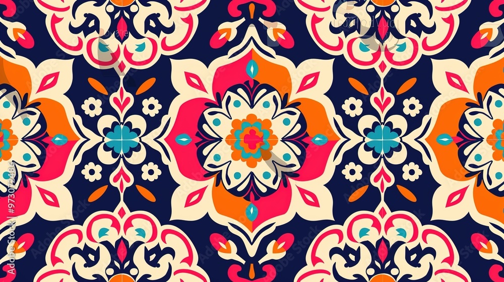 colourful motifs seamless wallpaper colourful motifs seamless wallpaper
