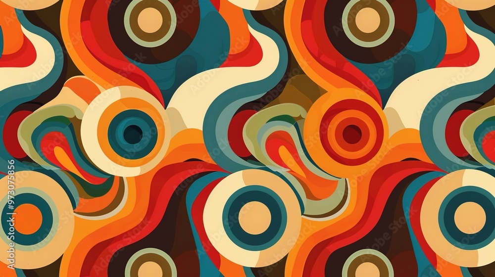 Retro pattern seamless wallpaper Retro pattern seamless wallpaper