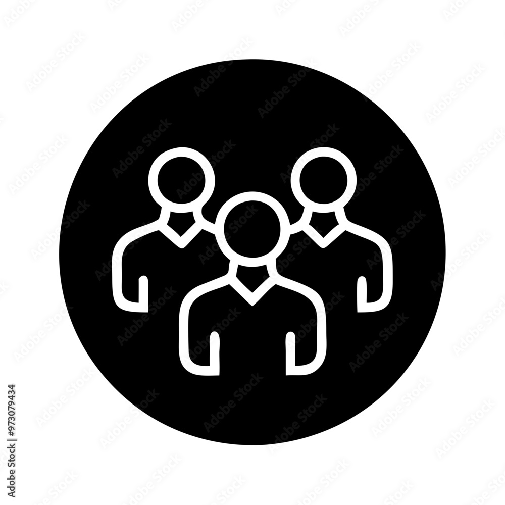 Vector icon group of people design on black background for teamwork and community concepts
Vector icon group of people design on black background for teamwork and community concepts