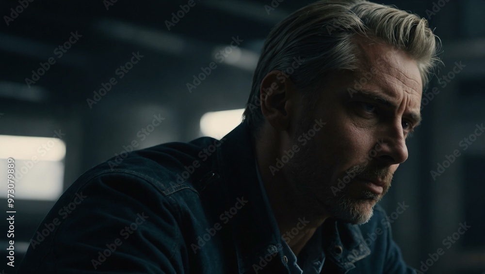 Pensive person thinking Pensive person thinking
