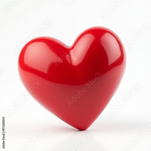 3D Heart Illustration On White Background