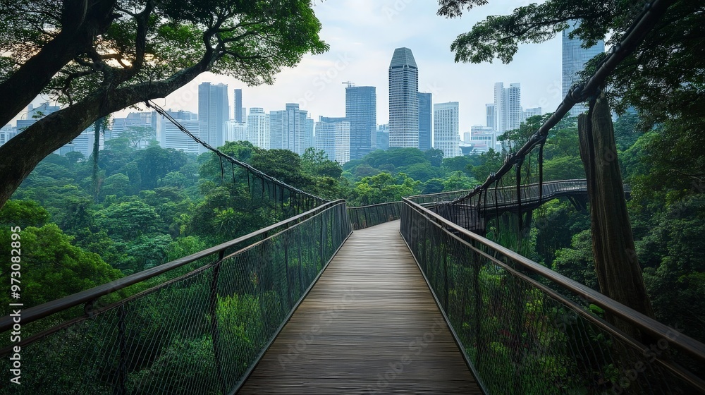 A walk through the Southern Ridges in Singapore offers stunning views of the city and nature, connecting parks A walk through the Southern Ridges in Singapore offers stunning views of the city and nature, connecting parks