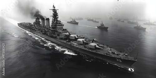 The USS Indianapolis in a rare color photo, showing its detailed and impressive appearance