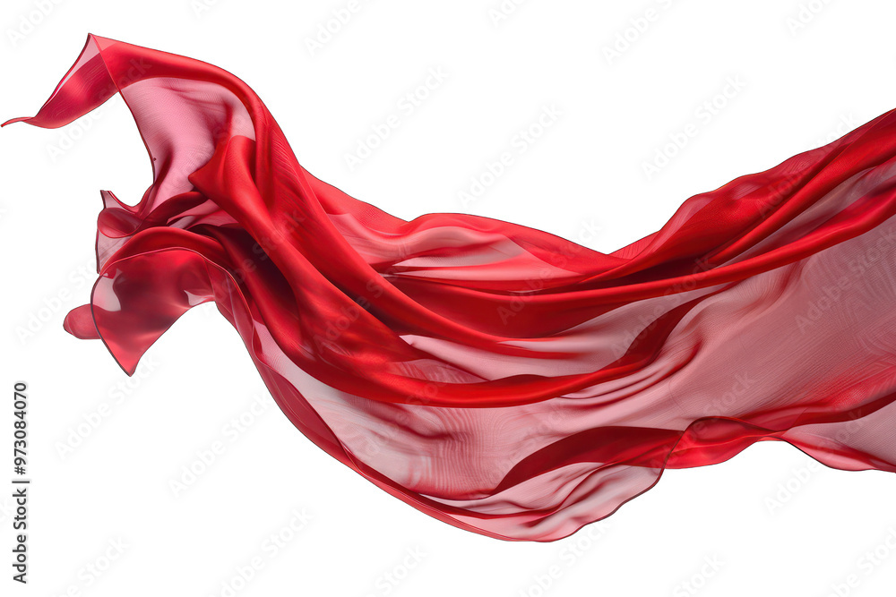 Flowing Red Silk Fabric Isolated on Transparent Background PNG Flowing Red Silk Fabric Isolated on Transparent Background PNG