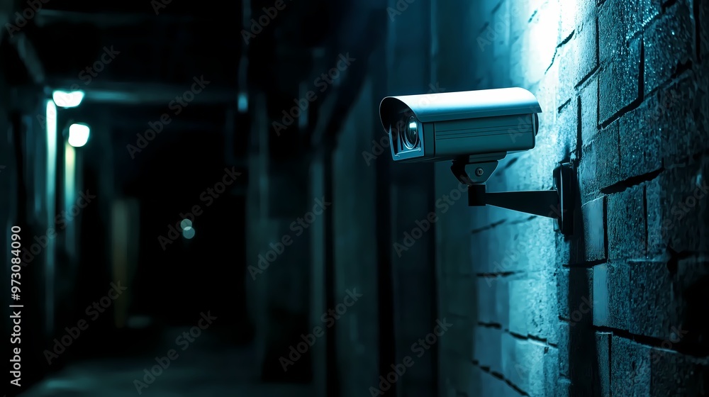 Security Camera in Dark Alley. Security Camera in Dark Alley.