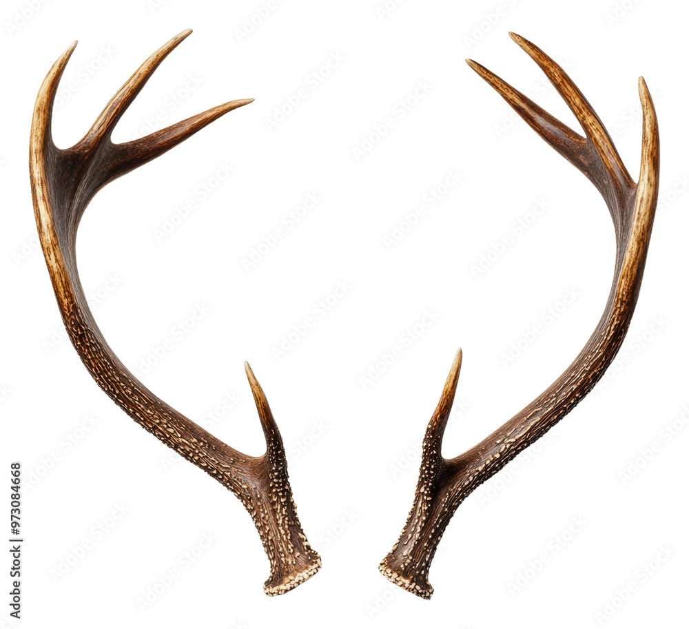 PNG Antlers on white, highlighting details PNG Antlers on white, highlighting details