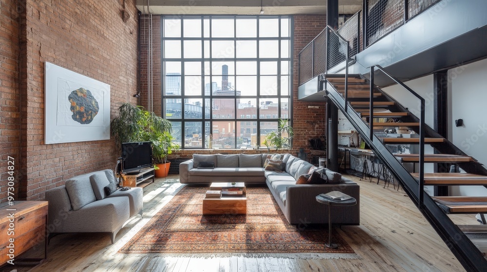 View of 29 Industrial Living Room Ideas That Blend Raw Elegance With Modern ...