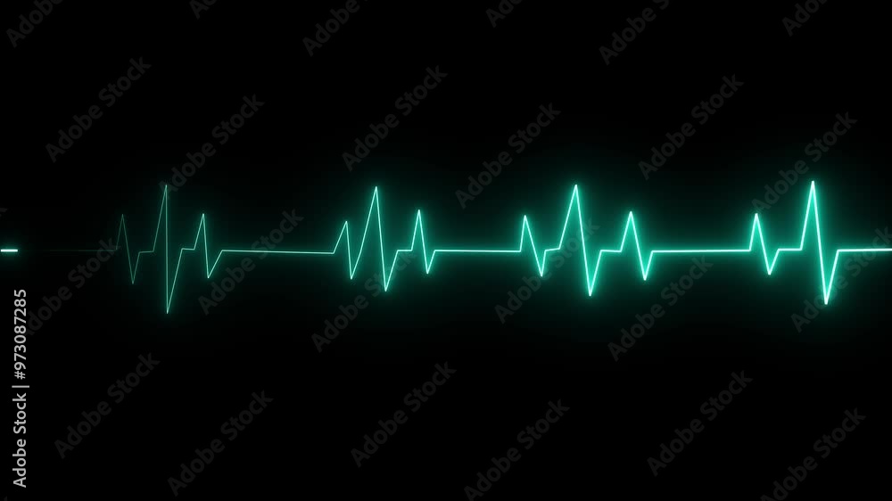 heart beat line icon animation . heart beat line icon animation .