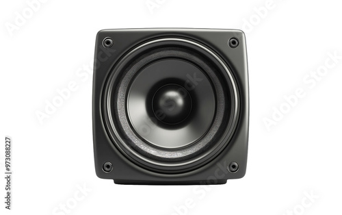 Audio music speaker on transparent background, png 