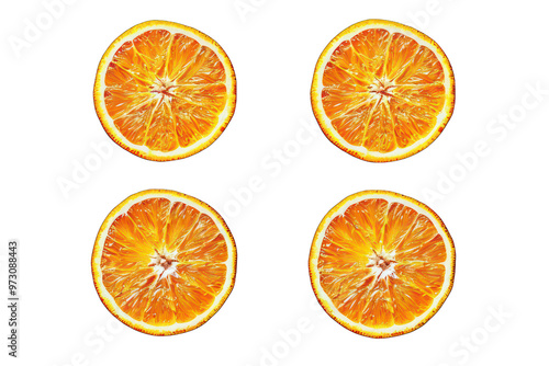 Fresh Orange Slices Isolated on Transparent Background PNG