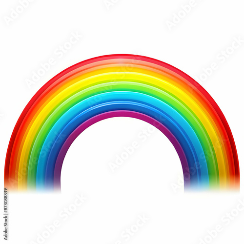 raibow on white background