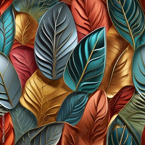 pattern with leaves