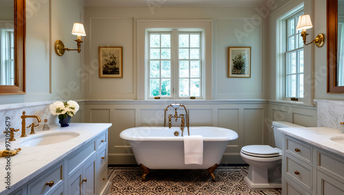 Designing a bathroom in traditional style, Bathroom model.