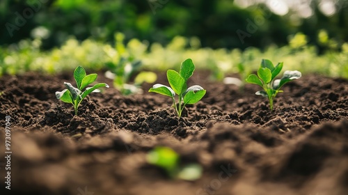 Healthy, nutrient-rich soil cultivated through regenerative agriculture.