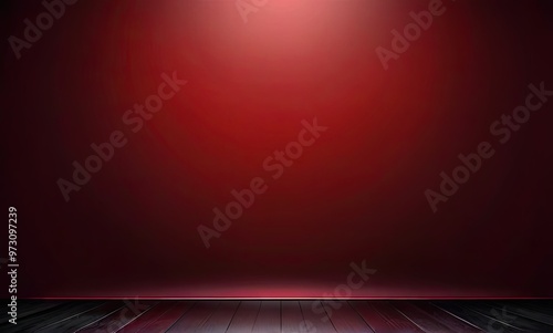 A smooth red gradient background with a darkened lower section photo