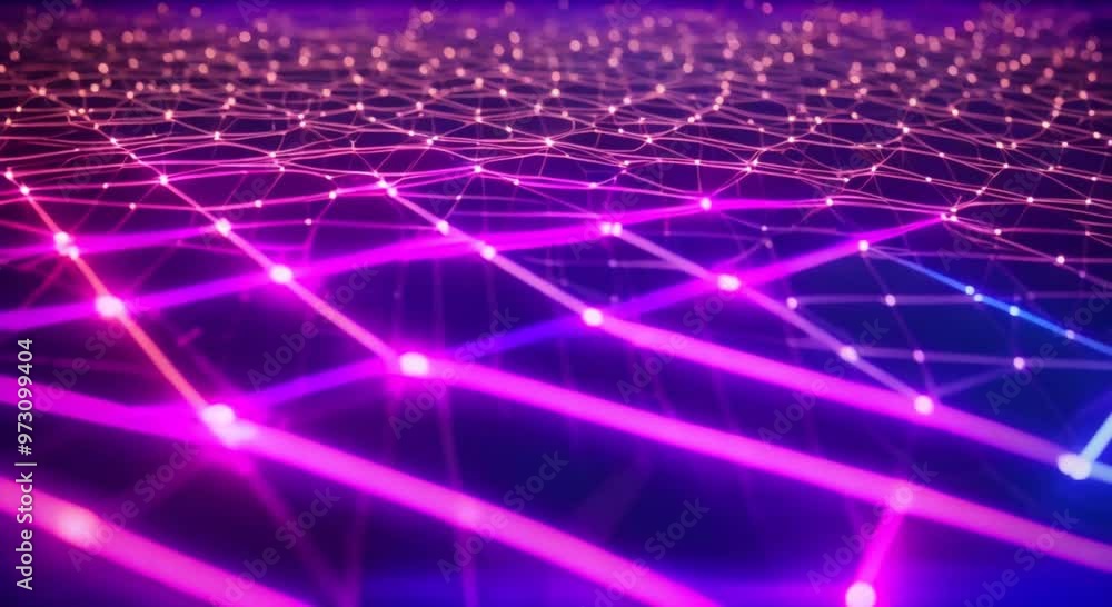 Network connection communication grid motion graphic Digital data with neon glow lights and lines Grid format Big data visualization data center ai artificial intelligence concept loop 4k animation Network connection communication grid motion graphic Digital data with neon glow lights and lines Grid format Big data visualization data center ai artificial intelligence concept loop 4k animation