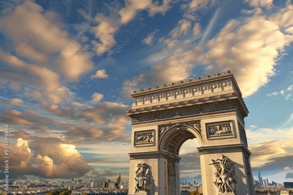 Fototapeta premium Paris 2024 Olympic Games - Fireworks and Celebration. Beautiful simple AI generated image