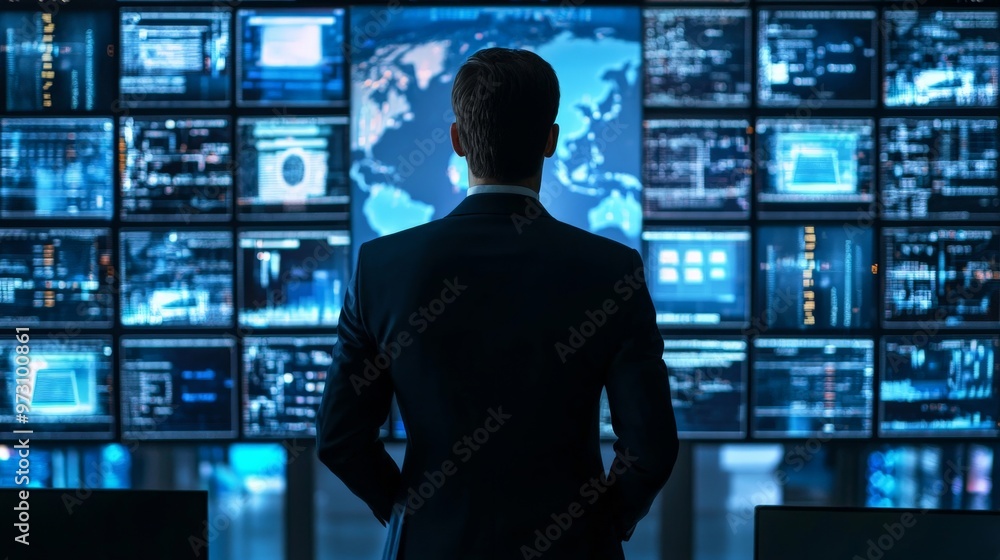 A cybersecurity professional monitoring endpoint security systems, ensuring all devices are protected from potential threats and breaches A cybersecurity professional monitoring endpoint security systems, ensuring all devices are protected from potential threats and breaches