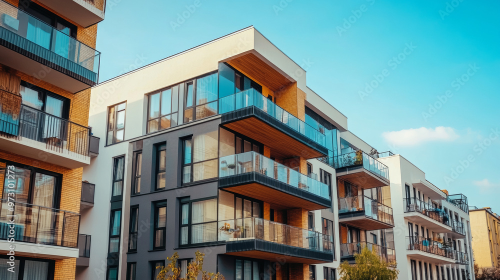 This is a picture of a modern apartment building with balconies and a bridge connecting different parts. The building has a stylish design with modern features. This is a picture of a modern apartment building with balconies and a bridge connecting different parts. The building has a stylish design with modern features.