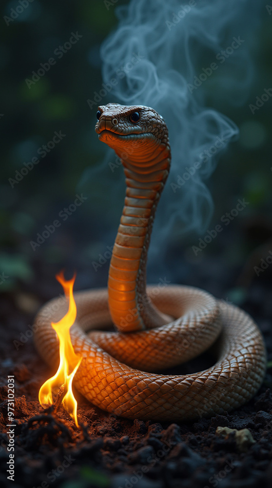 Fototapeta premium cobra de fogo