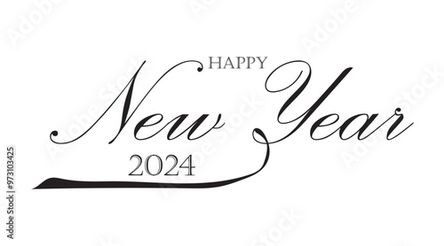 Vector 2025 new year celebration modern number typography design.