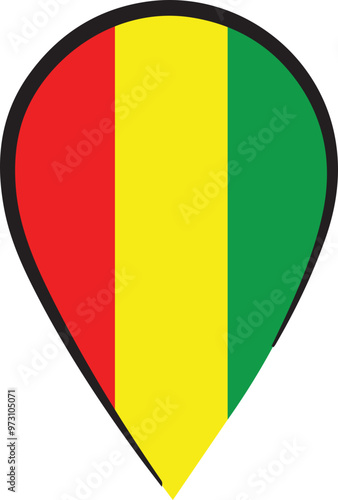 Free Download Guinean Flag Pin - GFXLoad