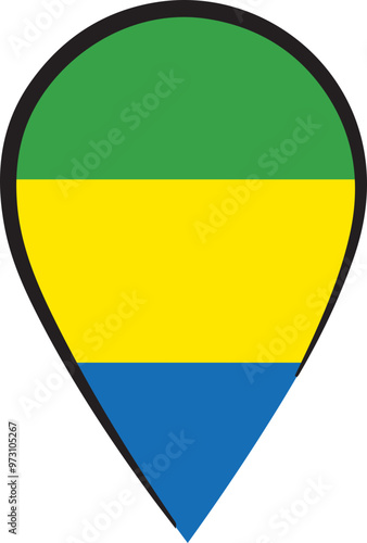 Gabonese Flag Pin