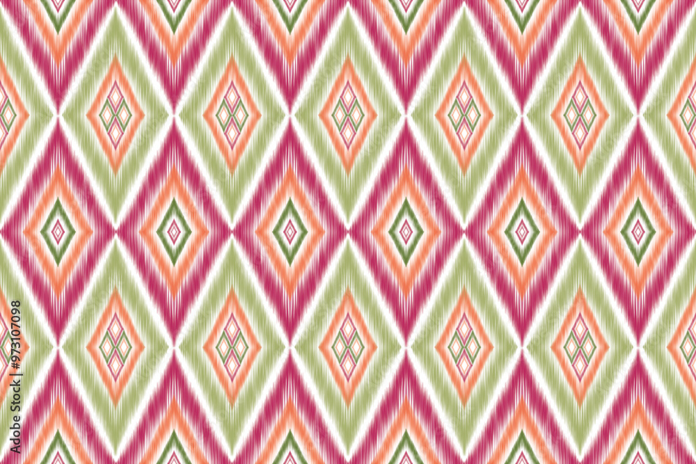 Ikat traditional seamless pattern Ikat traditional seamless pattern