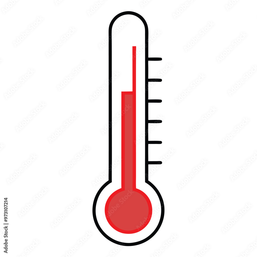 a black and red temperature measuring icon ,vector illustration silhouette, isolated white background a black and red temperature measuring icon ,vector illustration silhouette, isolated white background