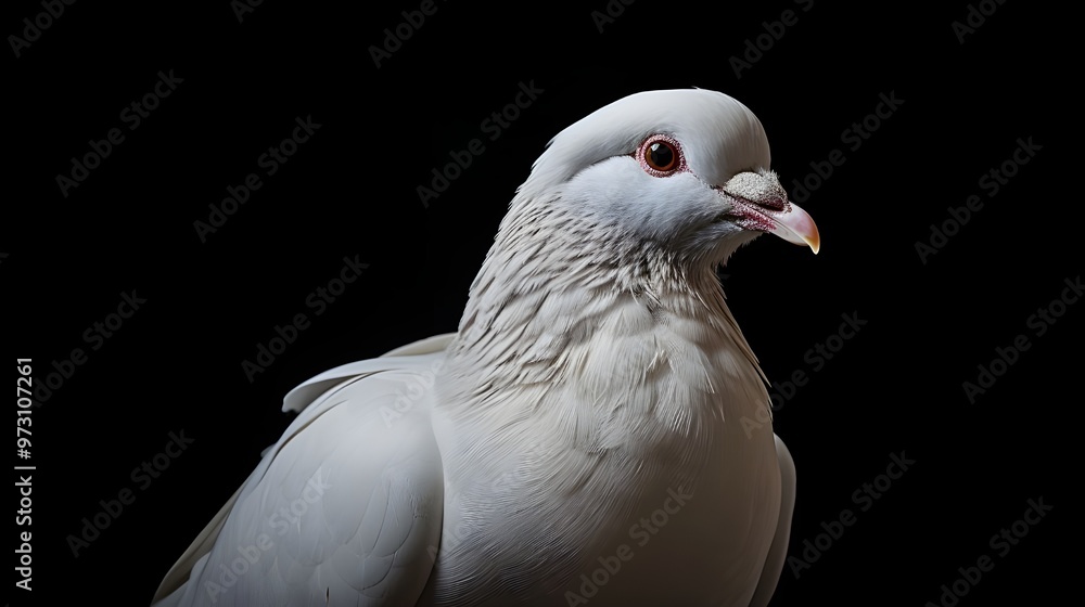 white dove isolated on black background white dove isolated on black background