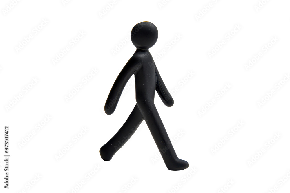 A black stick figure walking. Perfect for animations, presentations, or educational materials. A black stick figure walking. Perfect for animations, presentations, or educational materials.