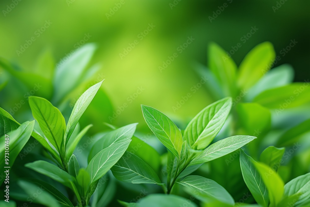 High-resolution image showcasing vibrant green leaves on a healthy garden plant, set against a soft-focus background. High-resolution image showcasing vibrant green leaves on a healthy garden plant, set against a soft-focus background.