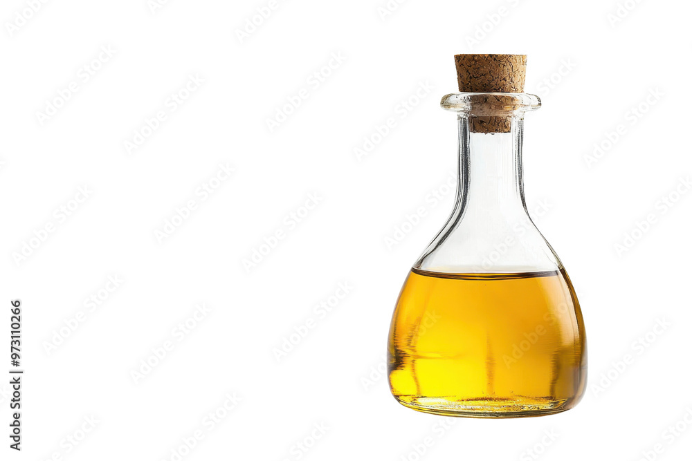 Clear glass bottle filled with golden liquid, isolated on transparent background. perfect for culinary, health, and beauty concepts. Clear glass bottle filled with golden liquid, isolated on transparent background. perfect for culinary, health, and beauty concepts.