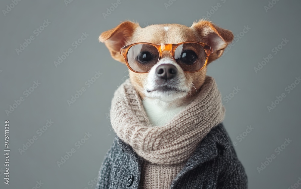 Dog Portrait studio light and background. Dog Portrait studio light and background.
