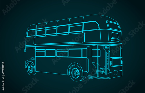 Double decker bus sketch
