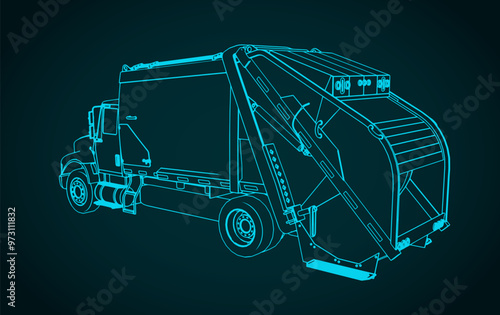 Garbage truck blueprint