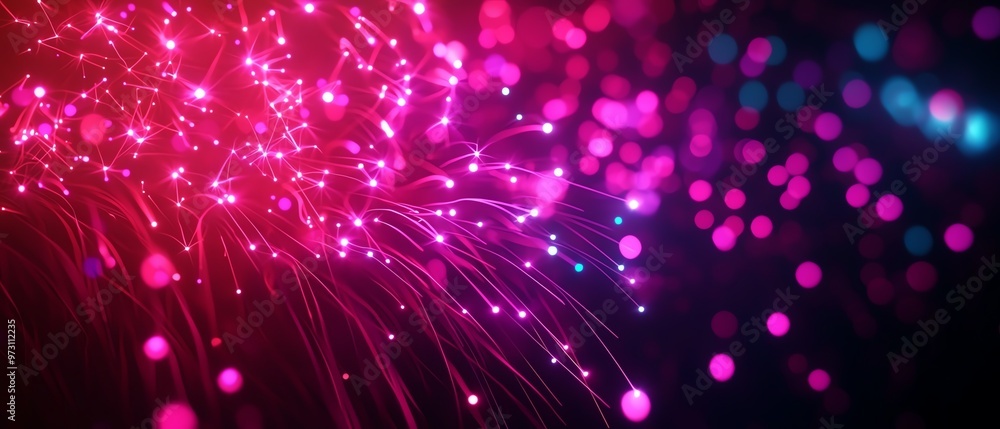 Vibrant abstract background featuring pink and purple light trails, creating a dynamic and energetic visual experience. Vibrant abstract background featuring pink and purple light trails, creating a dynamic and energetic visual experience.