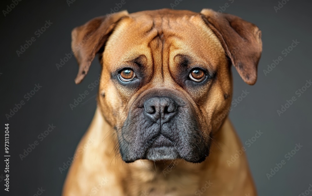 angry dog isolated on clear gray background angry dog isolated on clear gray background