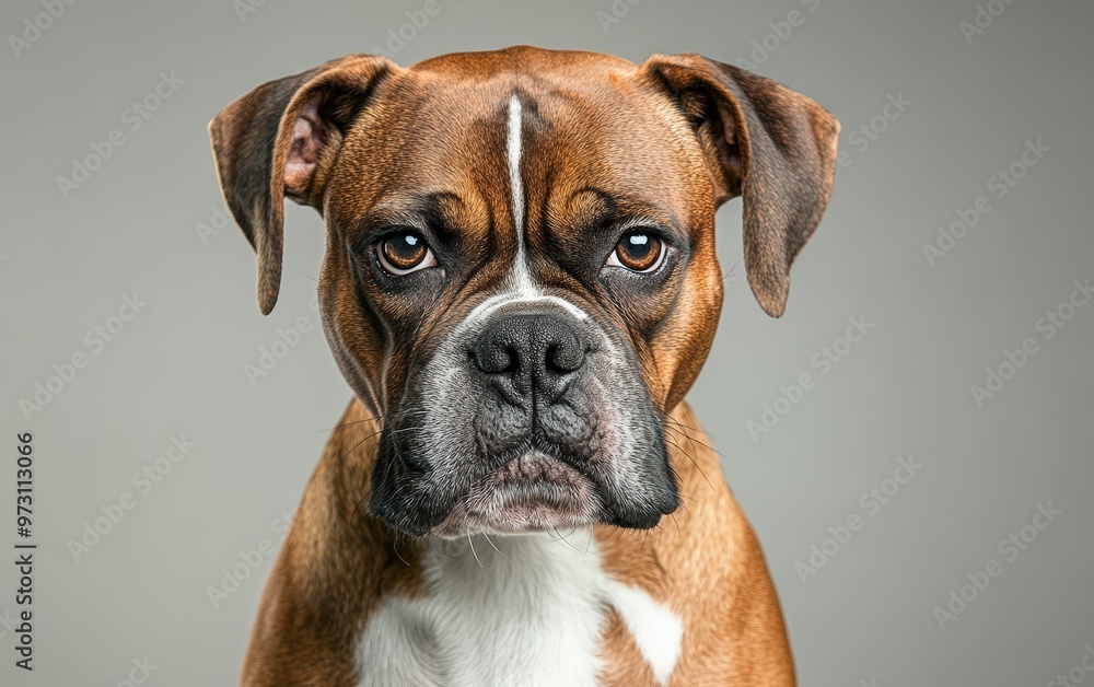 angry dog isolated on clear gray background angry dog isolated on clear gray background