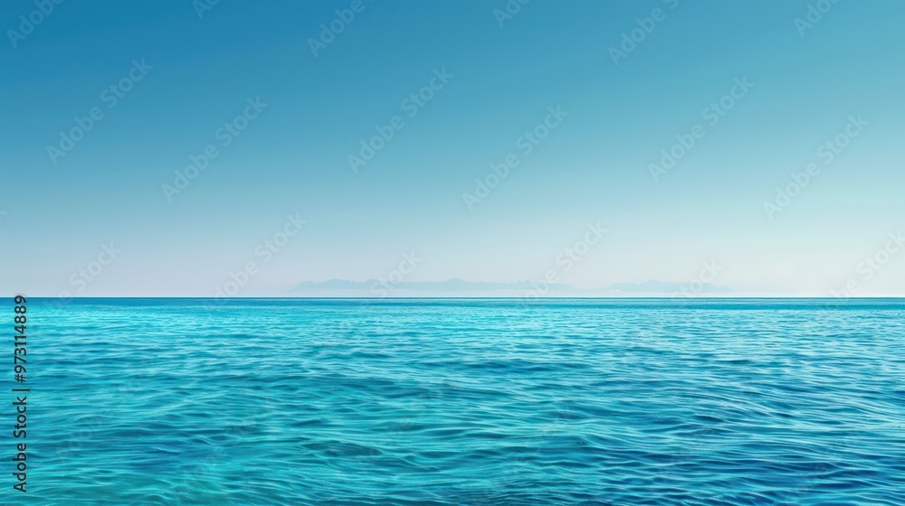 Calm Sea with Distant Mountains Calm Sea with Distant Mountains